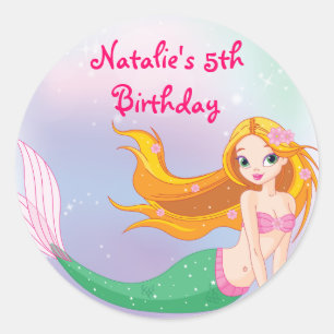 Blonde Sirène Favoriser Sticker Sac