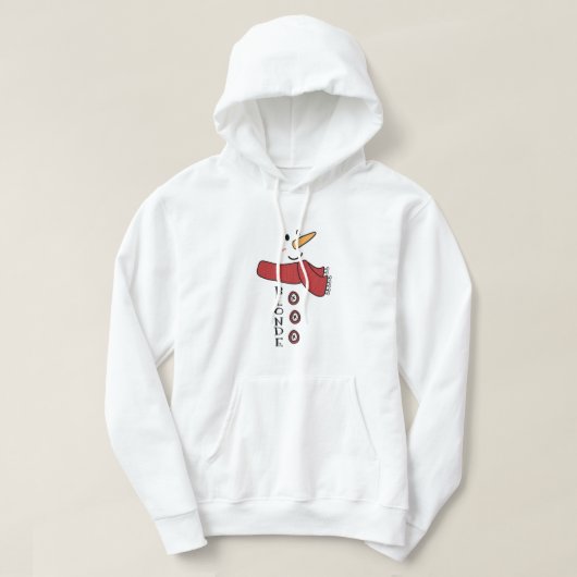 Blonde Snowman Costume Family Matching Funny Chris Hoodie (Design voorkant)
