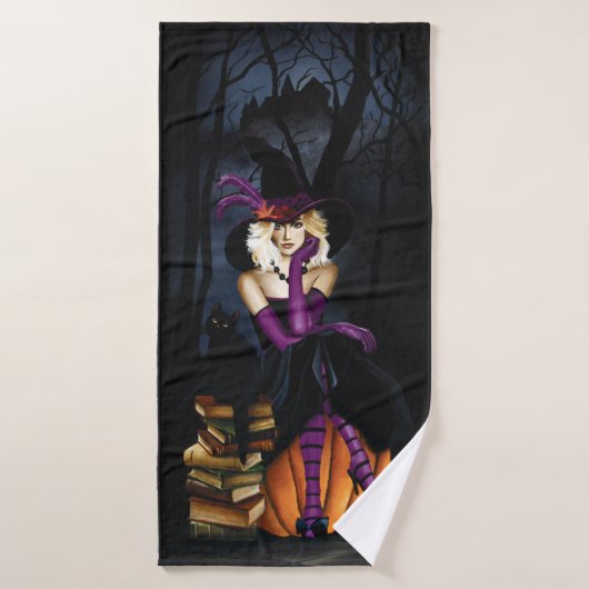 Blonde sorcier Citrouille pourpre (Serviette de bain)