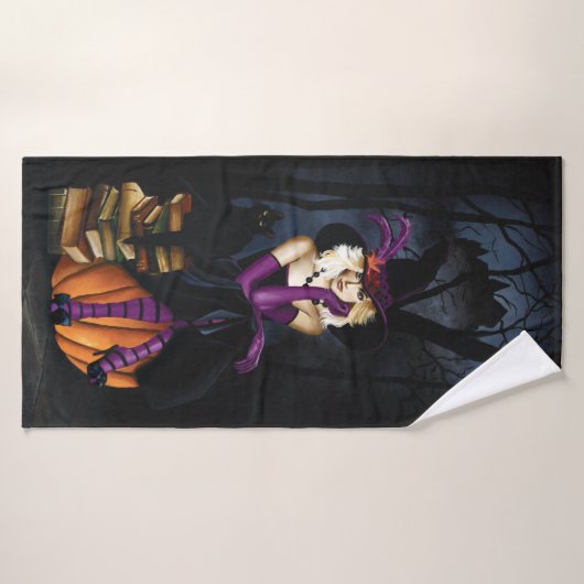 Blonde sorcier Citrouille pourpre (Serviette de bain)