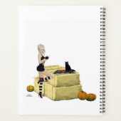 Blonde Sorcière Pin Up Girl Daily Planner (Dos)