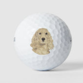Blonde Tan Golden Cocker Spaniel Golfballen (Voorkant)