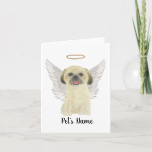 Blonde Tannige Gouden Shih Tzu Sympathie Herdenkin Kaart