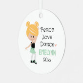 Blonde Tap Dancer Metalen Ornament (Voorkant links)