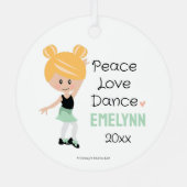 Blonde Tap Dancer Metalen Ornament (Achterkant)