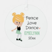 Blonde Tap Dancer Metalen Ornament (Voorkant)