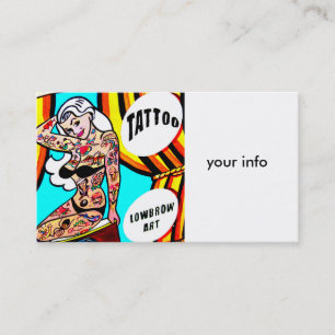blonde tatoeëerd visitekaartje