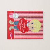 Blonde Valentijnse jongen Legpuzzel (Horizontaal)