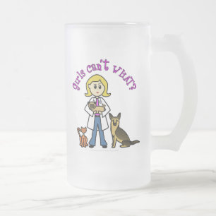 Blonde Veterinarian Girl Matglas Bierpul