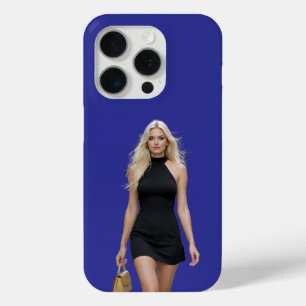 Blonde vrouw die loopt iPhone 15 pro case