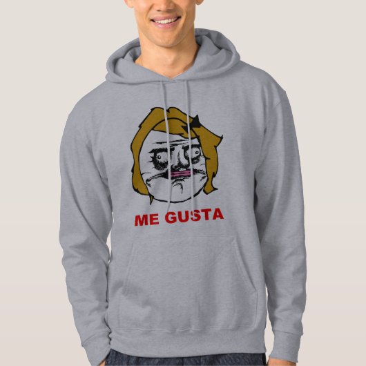 Blonde Vrouw Gusta Comic Rage Face Meme Hoodie (Voorkant)