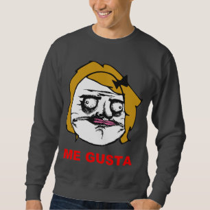 Blonde Vrouw Gusta Comic Rage Face Meme Trui
