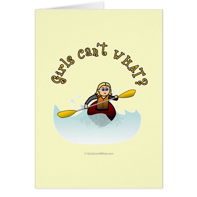 Blonde Vrouw Kayaker (Voorkant)