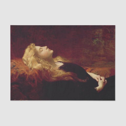 Blonde Vrouw Resting (Vrouw schoonheid) Tissuepapier (Voorkant)