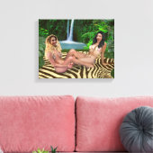 BLONDE VS BRUNETTE CANVAS AFDRUK (Insitu (Woonkamer))