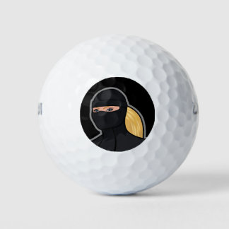 Blonde Woman Golf Balls Golfballen