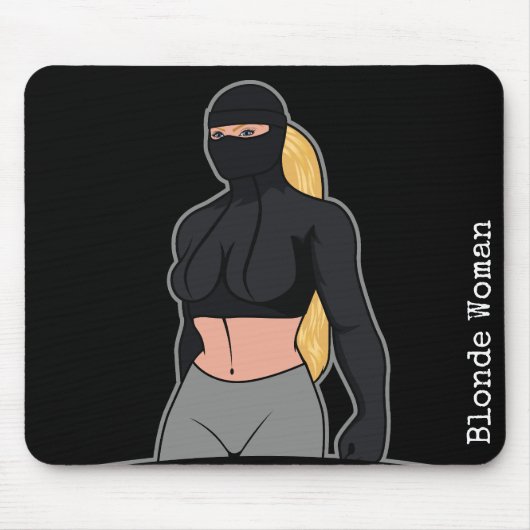 Blonde Woman Mousepad Muismat (Voorkant)