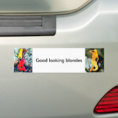 blonde zeemeermin bumpersticker (Op auto)