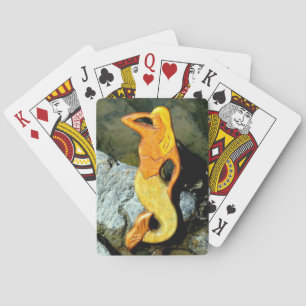 blonde zeemeermin pokerkaarten