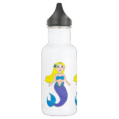 Blonde zwemmermaïd meisje Paarse tail Zee oceaan Waterfles (Links)