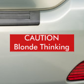 Blondendenken Bumpersticker (Op auto)