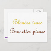Blondes&Brunettes Briefkaart (Voorkant / Achterkant)