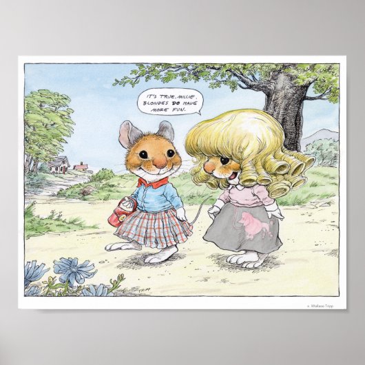 Blondes hebben meer speelse Poster (Voorkant)