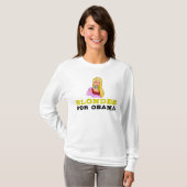 Blondes voor Obama T-shirt (Voorkant volledig)