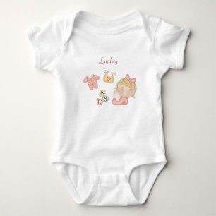 Blondharig Babymeisje - ABC's Romper