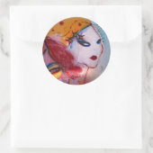 "Blondie & I" Ronde Sticker (Tas)