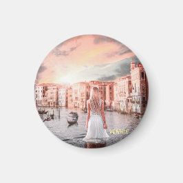 Blondie in Romantic Venetië Magneet