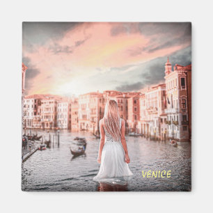Blondie in Romantic Venetië Magneet