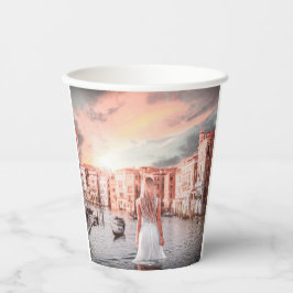 Blondie in Romantic Venetië Papieren Bekers