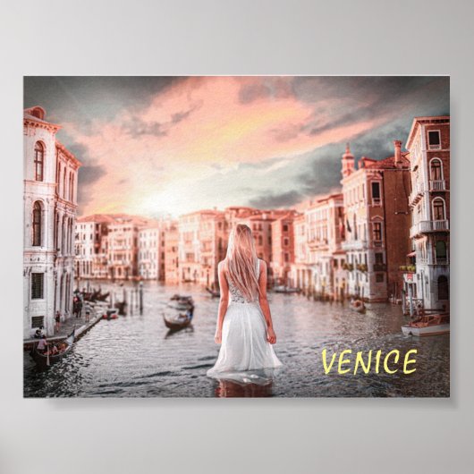 Blondie in Romantic Venetië Poster (Voorkant)