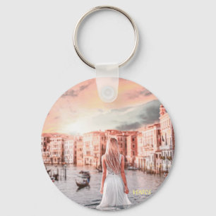 Blondie in Romantic Venetië Sleutelhanger