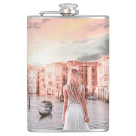 Blondie in romantisch Venetië    Heupfles