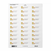 Blondine/Aqua Cupcake Bakker Retouradres Labels (Full Sheet)