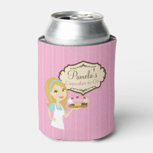 Blondine Baker Cupcake D12 Kan Hoesje 1 Blikjeskoeler