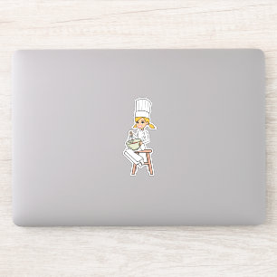 Blondine Baker Meisje Sticker