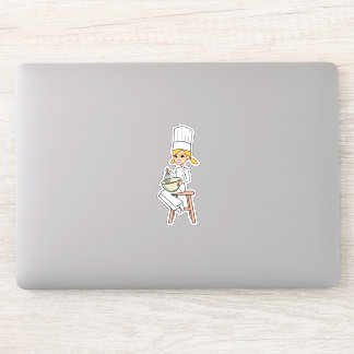 Blondine Baker Meisje Sticker