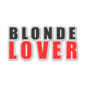 Blondine lover sticker (Voorkant)