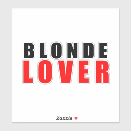 Blondine lover sticker (Vel)