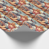 Blondine Pin-up Cadeaupapier (Hoek)