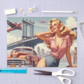 Blondine Pin-up Tissuepapier (Craft)