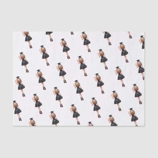 Blondje Afstuderen: "Ik heb het gedaan!" Tissue Pa Tissuepapier (Voorkant)