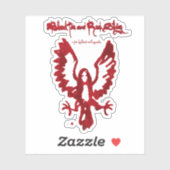 Blood Bird Meisje van Bloed Thee en Rode String Sticker (Vel)