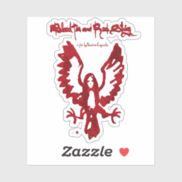 Blood Bird Meisje van Bloed Thee en Rode String Sticker