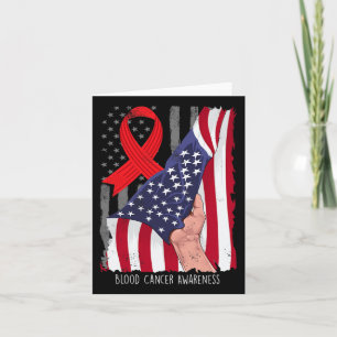Blood Cancer Awareness Amerikaanse vlag Rood R Kaart