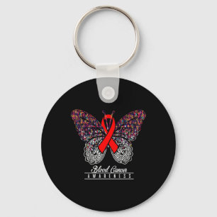 Blood Cancer Awareness Butterfly Lovers geschenken Sleutelhanger