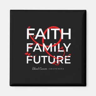 Blood Cancer Awareness Red Ribbon Faith Family Fut Magneet